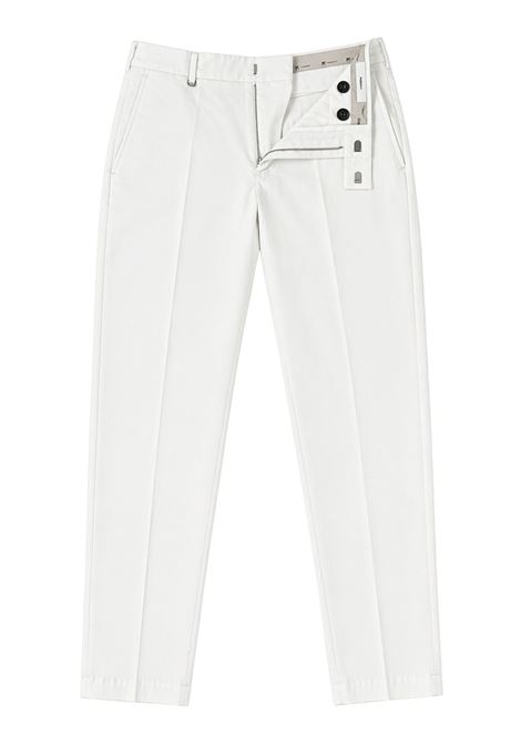 Pantalone PT Torino Edge bianco con taglio sartoriale e fit essenziale PT TORINO | Pantaloni | CO-RTZ1Z00FWDY010